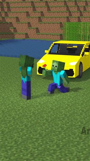 Zombie Proposal (Minecraft Monster School) #mecchachameleon #minecraftanimation #monsterschool