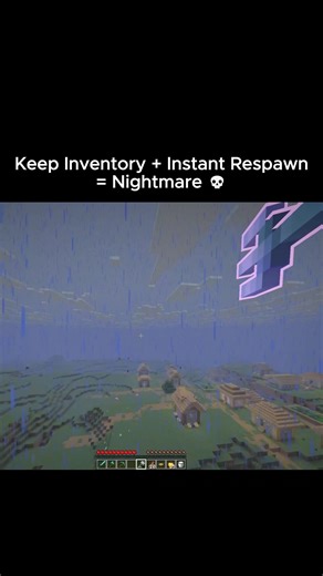 Keep Inventory +Instant Respawn = Nightmare 💀 #minecraft #shorts #gaming #viral #chaos #funny #fyp