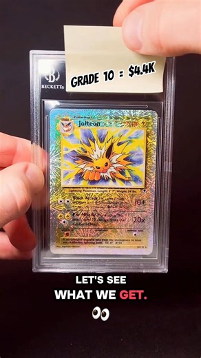 Jolteon Legendary Collection⚡️Grading Pokémon cards with Beckett PSA Wotc #eeveelution #jolteon
