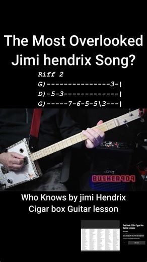 Is This The Most Overlooked Jimi Hendrix Song? | Cigar Box Guitar Lesson "who Knows" by Jimi Hendrix