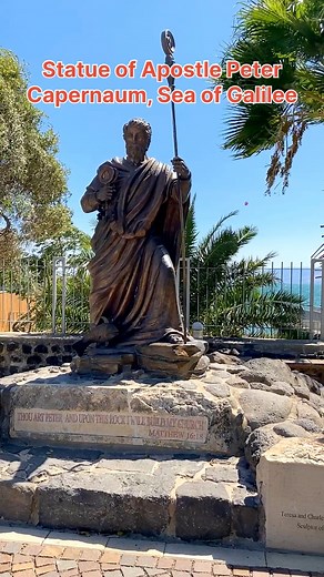 23K views · 1.7K reactions | The Statue of Apostle Peter in the Town of Capernaum, Sea of Galilee | Visit Israel From Your Home | Facebook