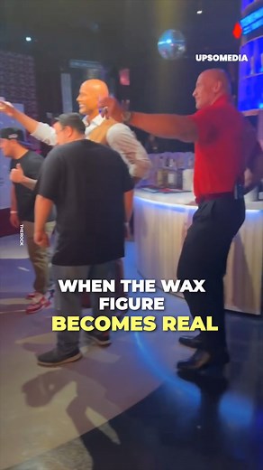 Dwayne The Rock Johnson surprised fans who were posing with his wax figure. | Icons