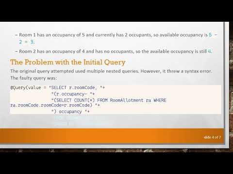 How to Calculate Room Availability in a JPA Query