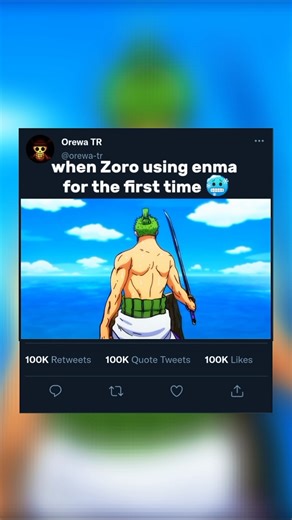 Zoro using enma for the first time 🥶 #zoroedit #anime #onepiece