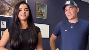 João Gomes dança com a namorada