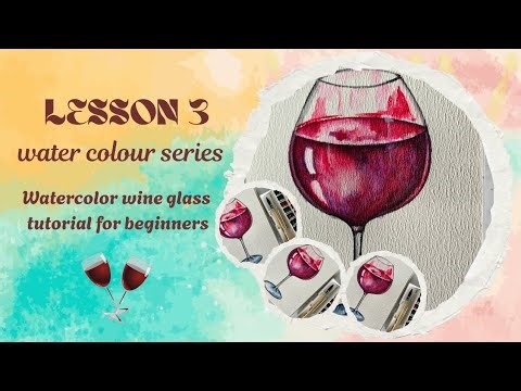 How to Paint a Wine Glass 🍷 🥂 in Watercolor | Easy Still Life