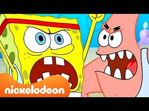 Bob Esponja | SpongeBob peleando con TODOS sus amigos por 60 minutos seguidos 👊 | Nickelodeon