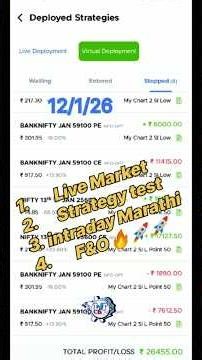 “Best Intraday Strategy? Backtest Never Lies! |AI Intraday buying | Strategy Zerodha Marathi Demo