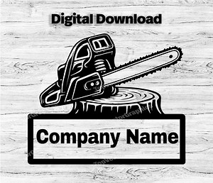 Tree Cutting Business Logo Customize Template, SVG, PDF, PNG Service Logo, Company Logo, Business Logo, Chainsaw Design, Instant Download - Etsy