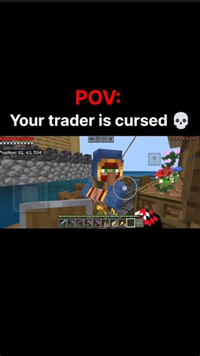 My trader is cursed ☠️💀💀 #minecraft #minecraftmemes #minecraftshorts #hindi #banku #gorillatag #mha