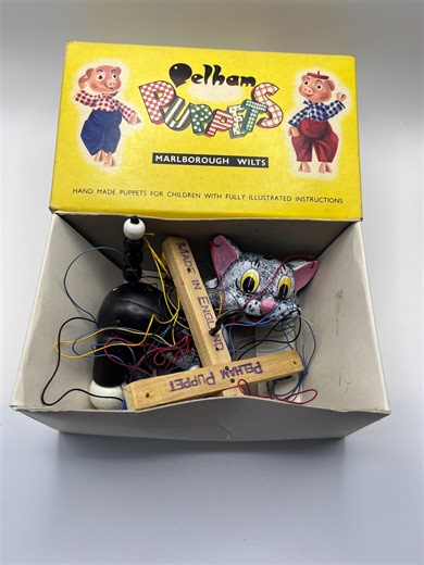Pelham Puppets Pelham Cat Marionette in Original Box Made in England Vintage Toy - Etsy