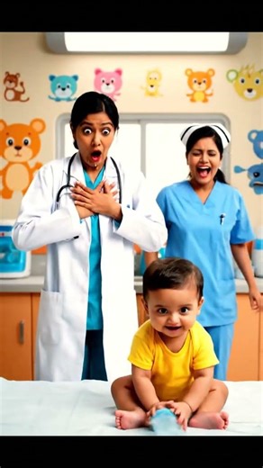 Funny Baby Injection Prank 😂 | Baby Splashes Water on Doctor Viral Shorts#shorts #viralvideo #viral
