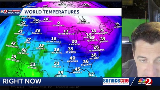 Live: A January thaw this week before get colder again next week tracking a big #Winter storm. | WESH 2 News