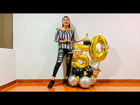 Como hacer un Bouquet de Globos con numeros grandes - Balloon Bouquet