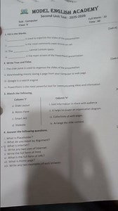 computer questions class 5 model english school