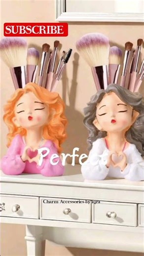 Upgrade your vanity with this stylish brush holder today🌸MakeupBrushHolder #MakeupOrganizer