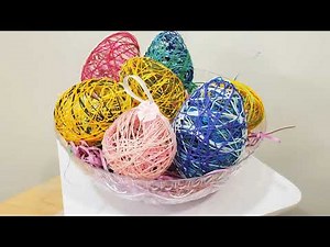 DIY Spring String Eggs