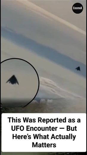 CosmoX on Instagram: "Video like this are often shared with the claim that a Colombian fighter pilot encountered a triangular UFO flying in perfect formation. Here’s the reality experts focus on: 🔹 Military pilots frequently encounter unidentified aerial objects 🔹 “Unidentified” does not mean alien — it means not immediately recognized 🔹 Triangular silhouettes can result from: • Distant aircraft • Drones • Camera focus artifacts • Perspective compression at high altitude No official data conf