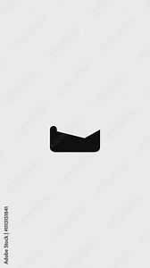 Wallet icon outline simple animation. Wallet animation motion graphic design.
