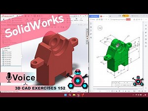 SolidWorks | 3D CAD EXERCISES 152 | StudyCadCam | Solution Tutorial |