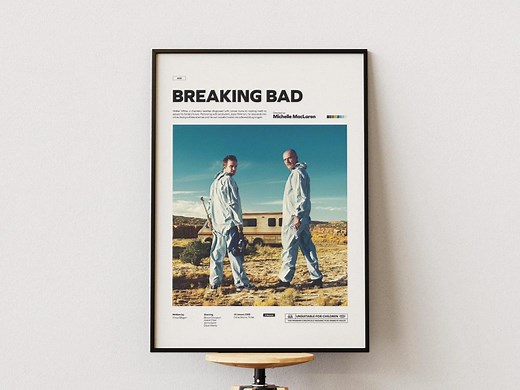 Breaking Bad Poster, Vince Gilligan's Breaking Bad Poster Print, Walter White Poster, Glossy Paper Movie Poster, Wall Decor Idea - Etsy