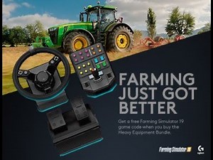 LOGITECH G Saitek Farm Sim Controller Heavy Equipment Steering Wheel Setup | FS19/22