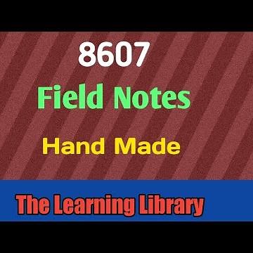 Field Notes of 8607 AIOU