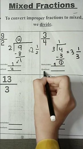 How to solve mixed fractions easily? || Fraction Exercises For Grade 4