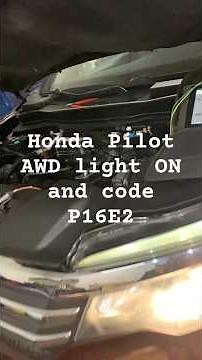 2016 Honda Pilot AWD light On P16E2 charging error message #honda #hondaperformance #hondaengine