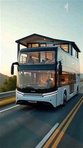 Luxury Double-Decker Smart Bus | Future Mobile Home on the Road