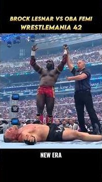 Brock Lesnar vs. Oba Femi: WWE WrestleMania 42 Full Match Highlights 🤯 Edit