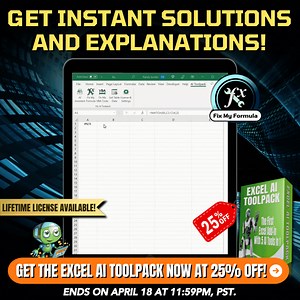 3 comments | Struggling with Excel formula errors? Don't waste time...