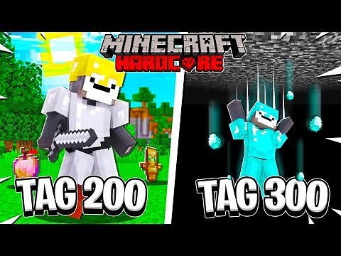 Ich ÜBERLEBE 300 TAGE in MINECRAFT HARDCORE