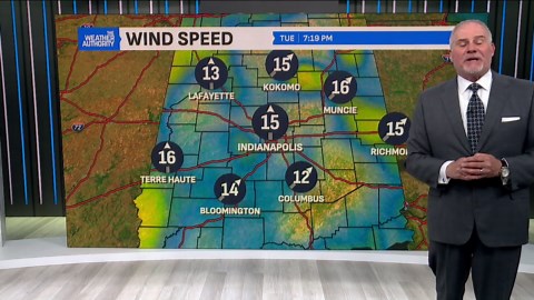 Storms produce large hail in Indiana