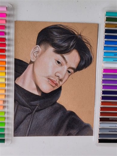 Gambar orderan wajah ukuran a5🤭gampang bgt!! #drawing