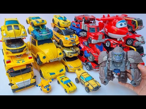 Full TRANSFORMERS - BUMBLEBEE, OPTIMUSPRIME vs OPTIMUS PRIMAL - Cartoon JCB Dinosaur Truck Train Bus