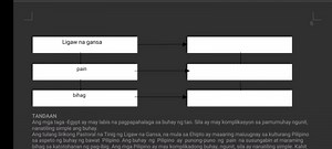 Kumpletuhin ang dayagram base sa teksto sa larawan (may kaugnay... | Filo