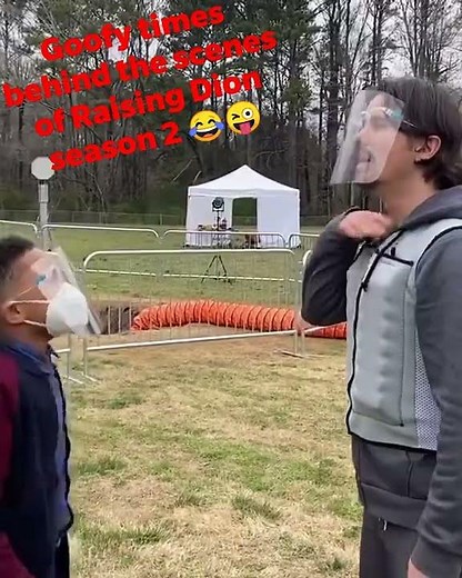 Goofy times behind the scenes of Raising Dion season 2 with Jason Ritter 😂😂😂😜 #acting #actor #laughs