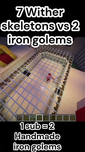 1 sub = 2 iron golem hand made #minecraft #shortsfeed #minecraftshorts #shortsfeed
