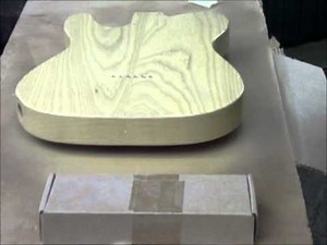 Finishing an Ash Telecaster in Butterscotch nitrocellulose lacquer – Manchester Guitar Tech