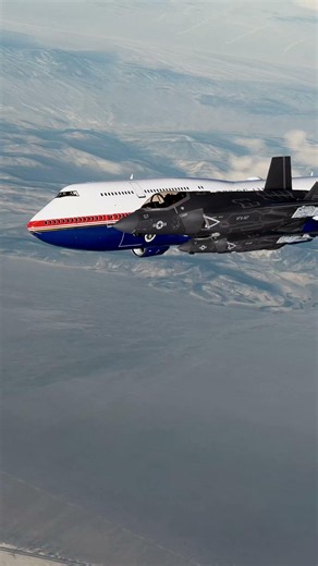 Incredible new Air Force One footage over the skies of Nevada.