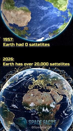 Earth Went From ZERO Satellites to 10,000+ 😳🛰️ #space #earth #universe #satellite #sun