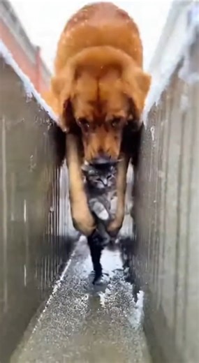 Dog Saves a Kitten, Then Gets Stuck Himself 🐶🐱💔