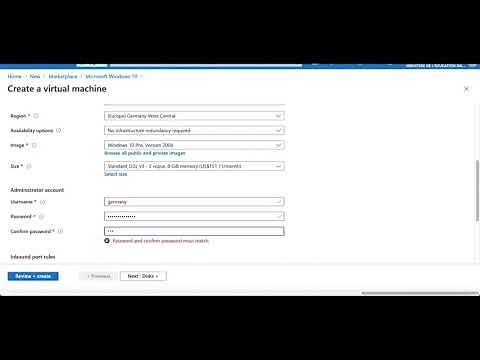 How To create RDP using Microsoft Azure