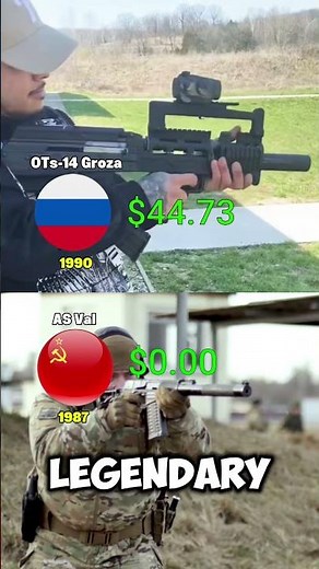 Groza VS AS Val 🔫 The Cost Per Shot #military #shorts