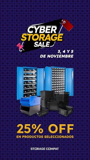 🔲 ¿Tu espacio ya no da más? Este es el momento de optimizarlo. 💥 25% OFF en productos seleccionados. 💳 Hasta 6 cuotas sin interés. 🗓️ Solo hasta el 5 de noviembre. Soluciones modulares diseñadas para que trabajes mejor y ganes espacio real. 👉 Comprá ahora desde el link en bio y recibí en todo el país. | Storage Compat Argentina