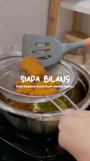 Membalas @Octavia Uthari dipake buat menggoreng gak lengket loh. #baskom #baskomstainless