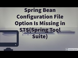 Spring Bean Configuration File Option Is Missing In STS..