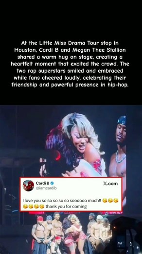 Cardi B & Megan Thee Stallion Hug on Stage Crowd Goes CRAZY!#shorts