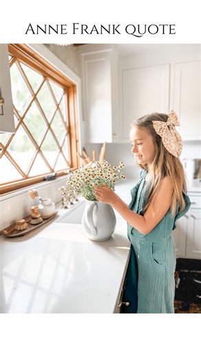 𝐊𝐚𝐭𝐢𝐞 𝐄𝐦𝐦𝐚 | Worlds of Hope on Instagram: "When we studied Anne Frank in homeschool, this quote became our anthem! 💕 Right now, At the very moment…. we can choose to make the world more beautiful! All of us…. Kids Teenagers Adults Isn’t that so wonderful? It changes the way we see our days, the way we see people, the way we interact! Here’s a few ideas to make the world a better place today…. - Pick up groceries for a friend - Drop off a meal or invite someone over - Pick up a few piec